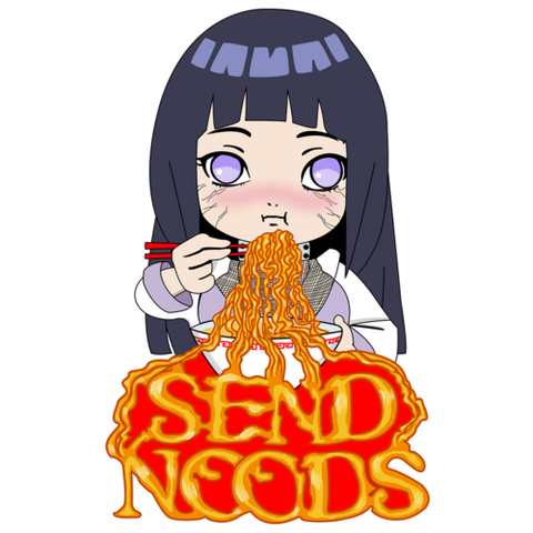 Hinata Send Noods Large Die Cut Sticker - Teem Meme