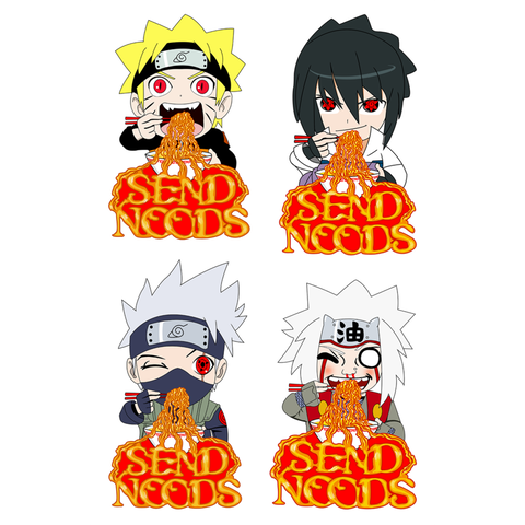 Custom Request naruto sasuke kakashi Jiraiya Die Cut Stickers - Teem Meme