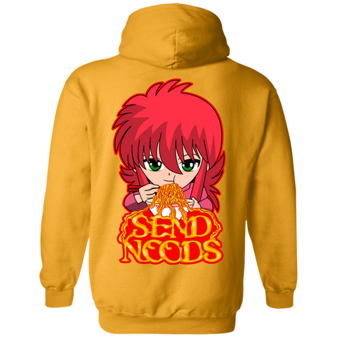 Kurama Send Noods Pullover Hoodie *BACK PRINT ONLY* - Teem Meme